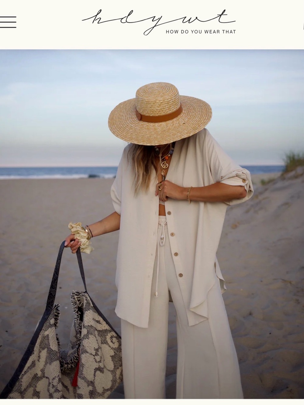Relaxed Cream Flowy Button-Up Top XS in Sand